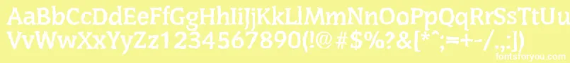 CongressrandomBold Font – White Fonts on Yellow Background