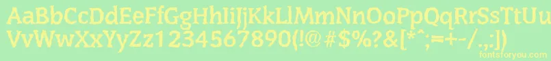 CongressrandomBold Font – Yellow Fonts on Green Background