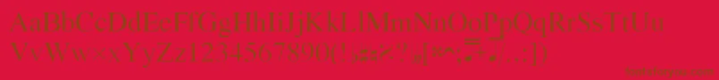 Bach Font – Brown Fonts on Red Background