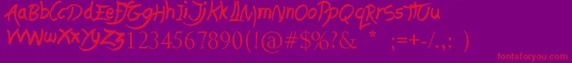 Weitere Informationen zur LastingLove-Schriftart LastingLove-Schriftart – Rote Schriften auf violettem Hintergrund