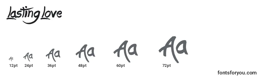 LastingLove Font Sizes
