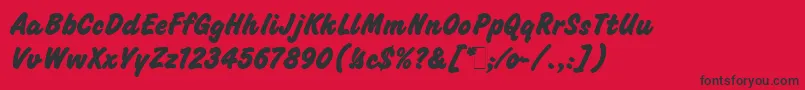 フォントChallengeExtraBoldLetPlain.1.0 – 赤い背景に黒い文字