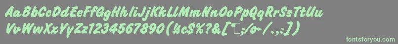 ChallengeExtraBoldLetPlain.1.0-Schriftart – Grüne Schriften auf grauem Hintergrund