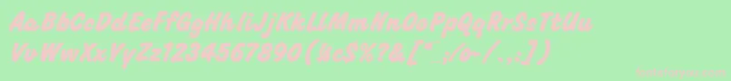 ChallengeExtraBoldLetPlain.1.0 Font – Pink Fonts on Green Background