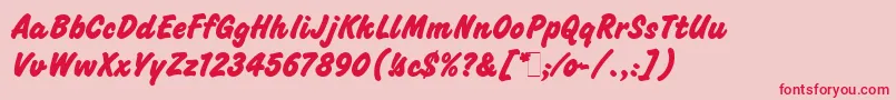 ChallengeExtraBoldLetPlain.1.0 Font – Red Fonts on Pink Background