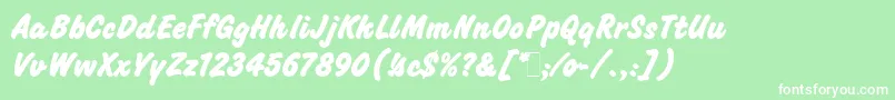ChallengeExtraBoldLetPlain.1.0 Font – White Fonts on Green Background