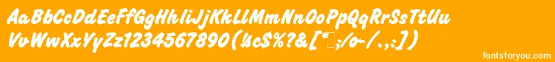 ChallengeExtraBoldLetPlain.1.0 Font – White Fonts on Orange Background