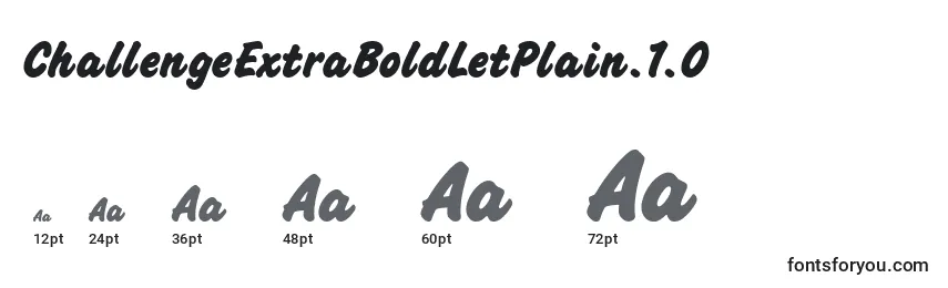 ChallengeExtraBoldLetPlain.1.0 Font Sizes
