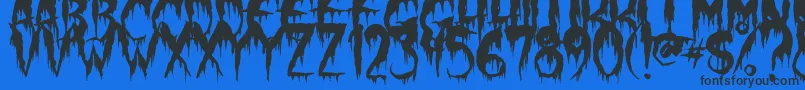 WerewolfMoon Font – Black Fonts on Blue Background