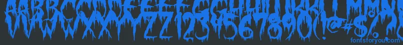 WerewolfMoon Font – Blue Fonts on Black Background