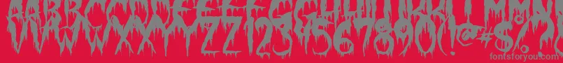 WerewolfMoon-Schriftart – Graue Schriften auf rotem Hintergrund