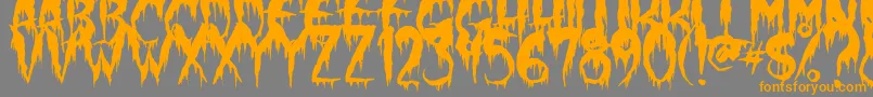 WerewolfMoon Font – Orange Fonts on Gray Background