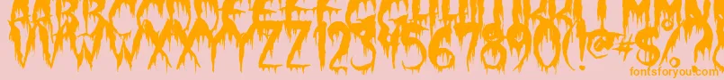 WerewolfMoon Font – Orange Fonts on Pink Background