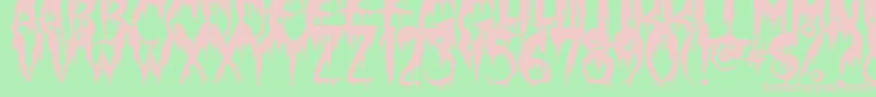 WerewolfMoon Font – Pink Fonts on Green Background