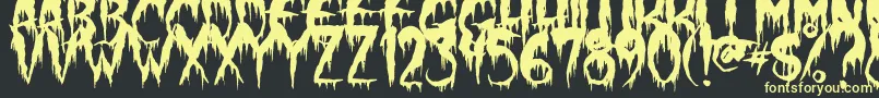 WerewolfMoon Font – Yellow Fonts on Black Background