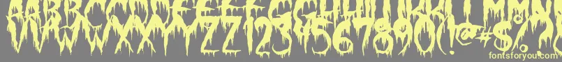Fonte WerewolfMoon – fontes amarelas em um fundo cinza