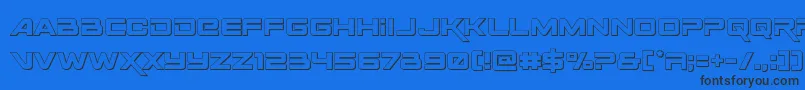 Spaceranger3D Font – Black Fonts on Blue Background