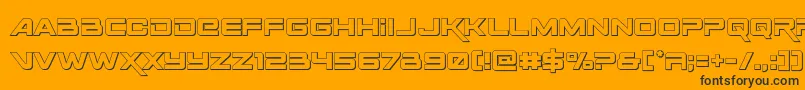 Spaceranger3D Font – Black Fonts on Orange Background