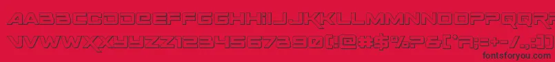 Spaceranger3D Font – Black Fonts on Red Background