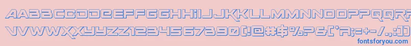 Spaceranger3D Font – Blue Fonts on Pink Background