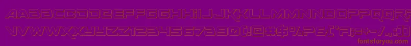 Spaceranger3D Font – Brown Fonts on Purple Background
