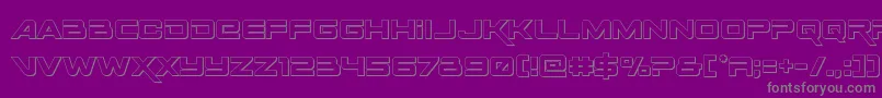 Spaceranger3D Font – Gray Fonts on Purple Background