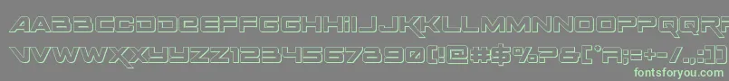 Spaceranger3D Font – Green Fonts on Gray Background
