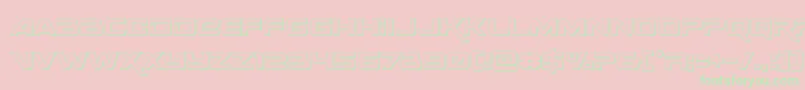 Spaceranger3D-Schriftart – Grüne Schriften auf rosa Hintergrund