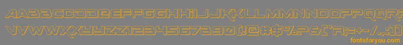 Spaceranger3D Font – Orange Fonts on Gray Background