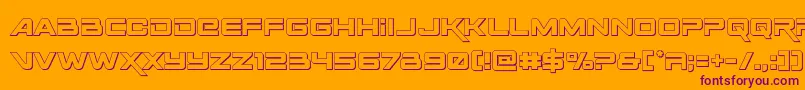 Spaceranger3D Font – Purple Fonts on Orange Background