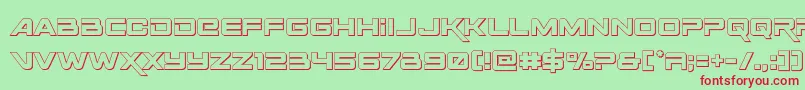 Spaceranger3D Font – Red Fonts on Green Background