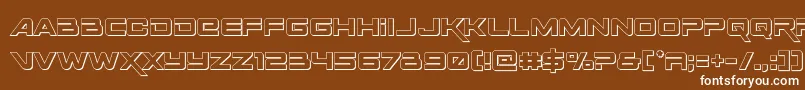 Шрифт Spaceranger3D – белые шрифты на коричневом фоне