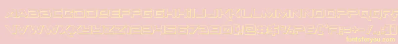 Spaceranger3D Font – Yellow Fonts on Pink Background