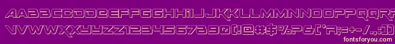 Spaceranger3D Font – Yellow Fonts on Purple Background