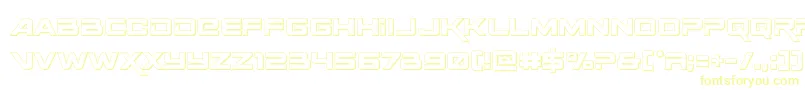 Шрифт Spaceranger3D – жёлтые шрифты