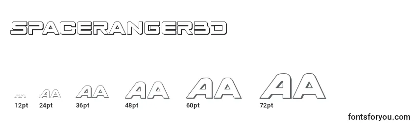 Размеры шрифта Spaceranger3D