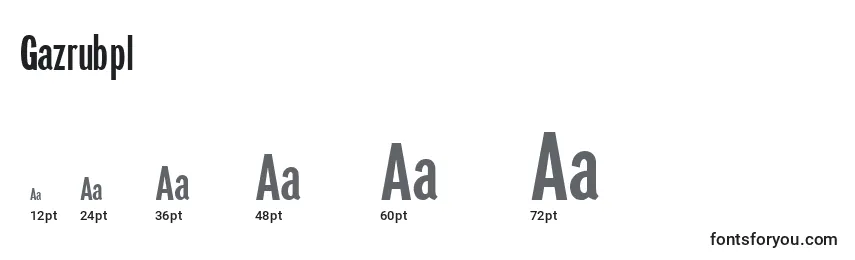 Gazrubpl Font Sizes