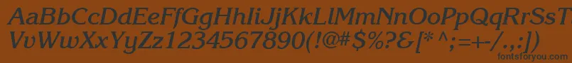 Karlajohnson6Boldcursivesh Font – Black Fonts on Brown Background