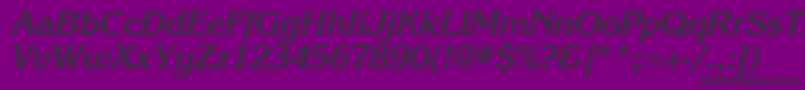 Karlajohnson6Boldcursivesh-fontti – mustat fontit violetilla taustalla