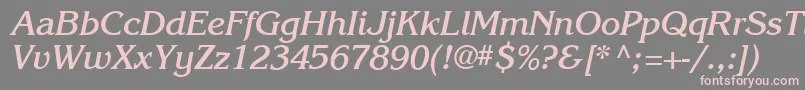 Karlajohnson6Boldcursivesh Font – Pink Fonts on Gray Background