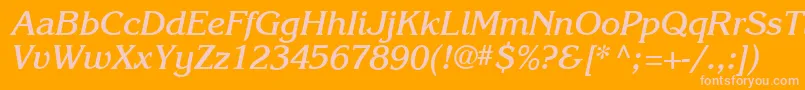 More about Karlajohnson6Boldcursivesh Font Karlajohnson6Boldcursivesh Font – Pink Fonts on Orange Background