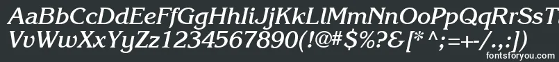 フォントKarlajohnson6Boldcursivesh – 黒い背景に白い文字