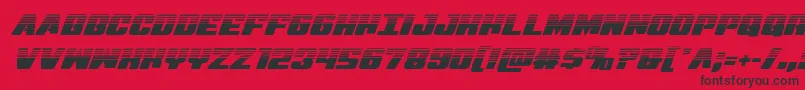 Virginhybridhalf Font – Black Fonts on Red Background