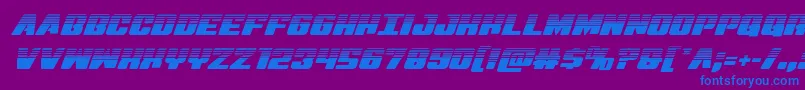 Virginhybridhalf Font – Blue Fonts on Purple Background