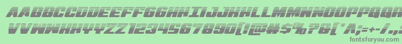 Virginhybridhalf Font – Gray Fonts on Green Background