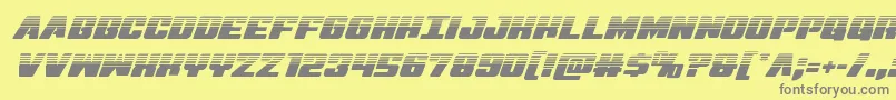 Virginhybridhalf Font – Gray Fonts on Yellow Background