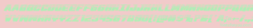 Virginhybridhalf Font – Green Fonts on Pink Background