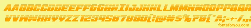 Virginhybridhalf Font – Orange Fonts on Yellow Background