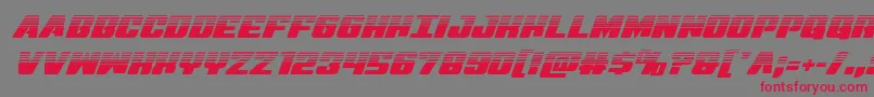 フォントVirginhybridhalf – 赤い文字の灰色の背景