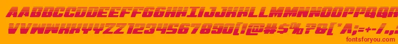 Virginhybridhalf Font – Red Fonts on Orange Background